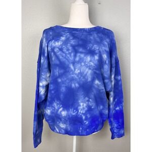 Joy Lab Blue White Tie Dye Reversible Sweatshirt Size Medium